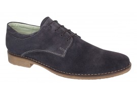 Pantofi barbati casual din piele naturala intoarsa, gri inchis - PAGRIVEL1